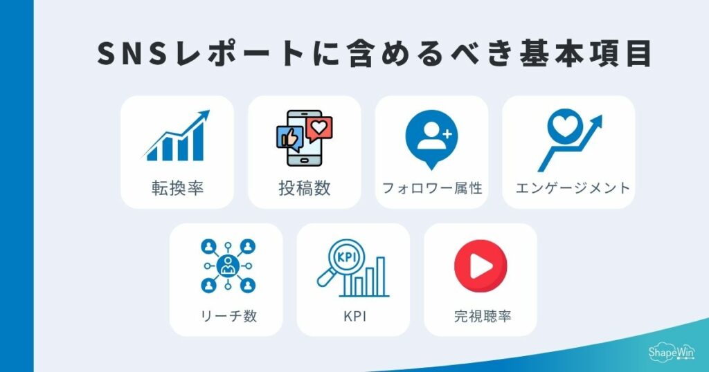 SNSレポートに含めるべき基本項目＿インフォグラフィック